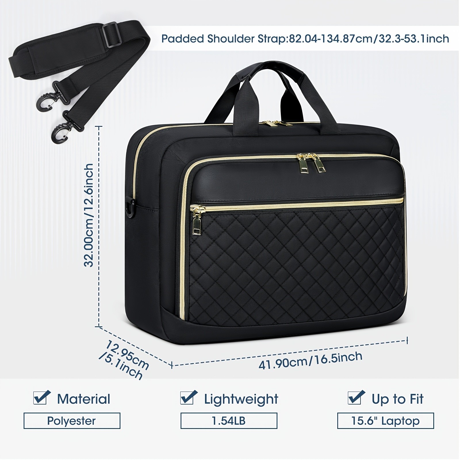 NEWHEY 39.62 cm TSA-Approved Laptop Briefcase for Women – Stylish, Durable, and Secure