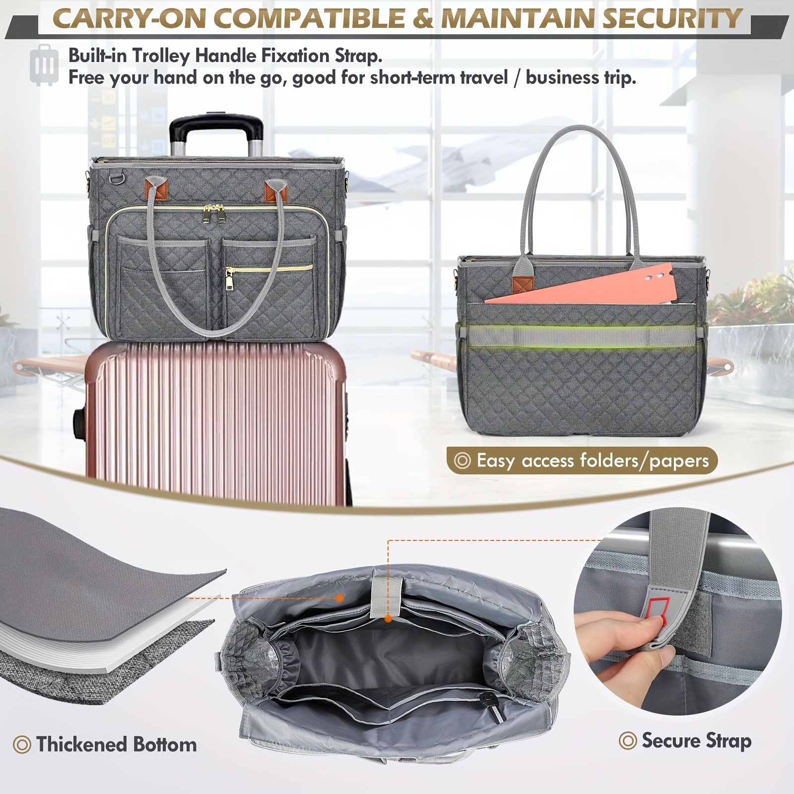 NEWHEY 39.62 cm Laptop Tote Bag for Women – Professional, Stylish, and Functional for Work and Travel