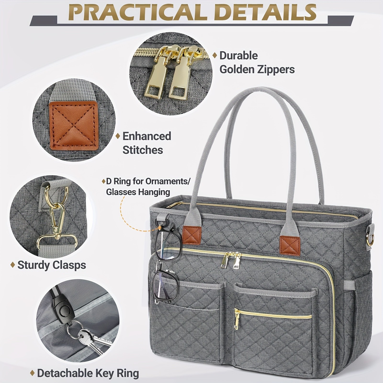 NEWHEY 39.62 cm Laptop Tote Bag for Women – Professional, Stylish, and Functional for Work and Travel