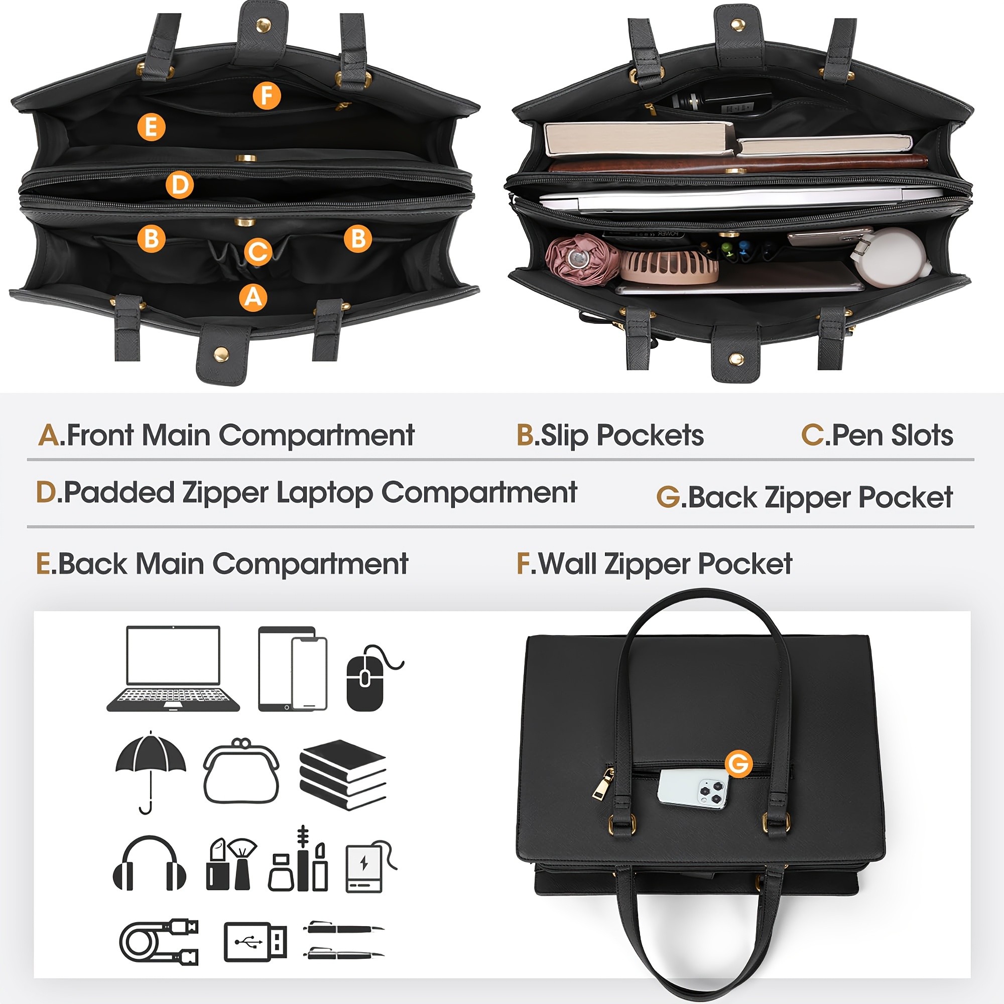 NEWHEY Laptop Bag for Women – Professional, Stylish, and Lightweight for Work and Travel