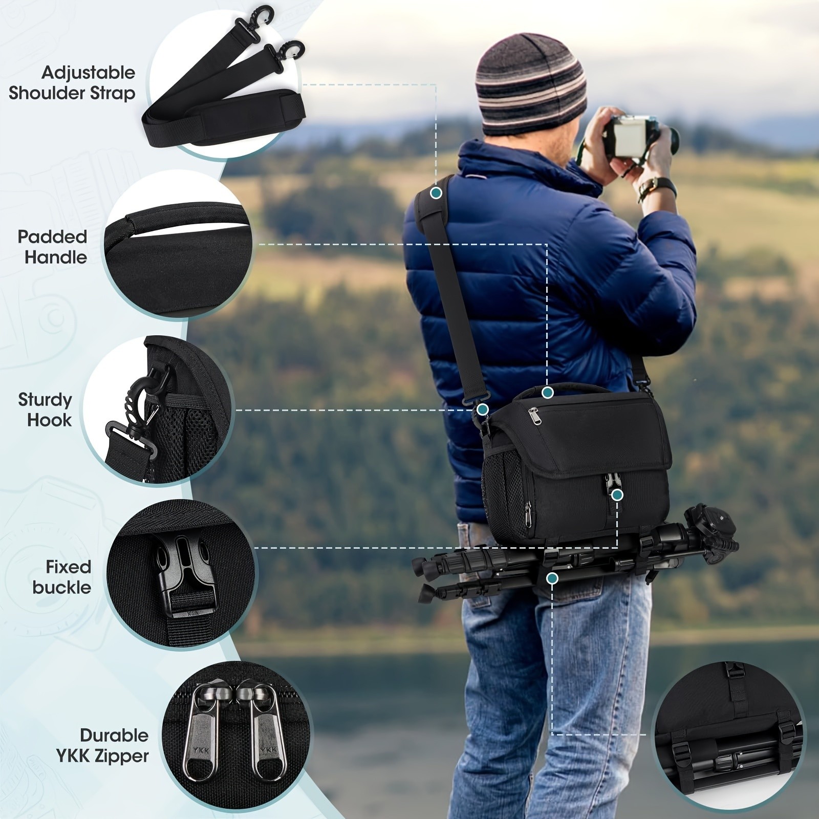 NEWHEY Camera Bag – Durable, Waterproof Protection for Your DSLR, SLR, and Non-Reflex Cameras