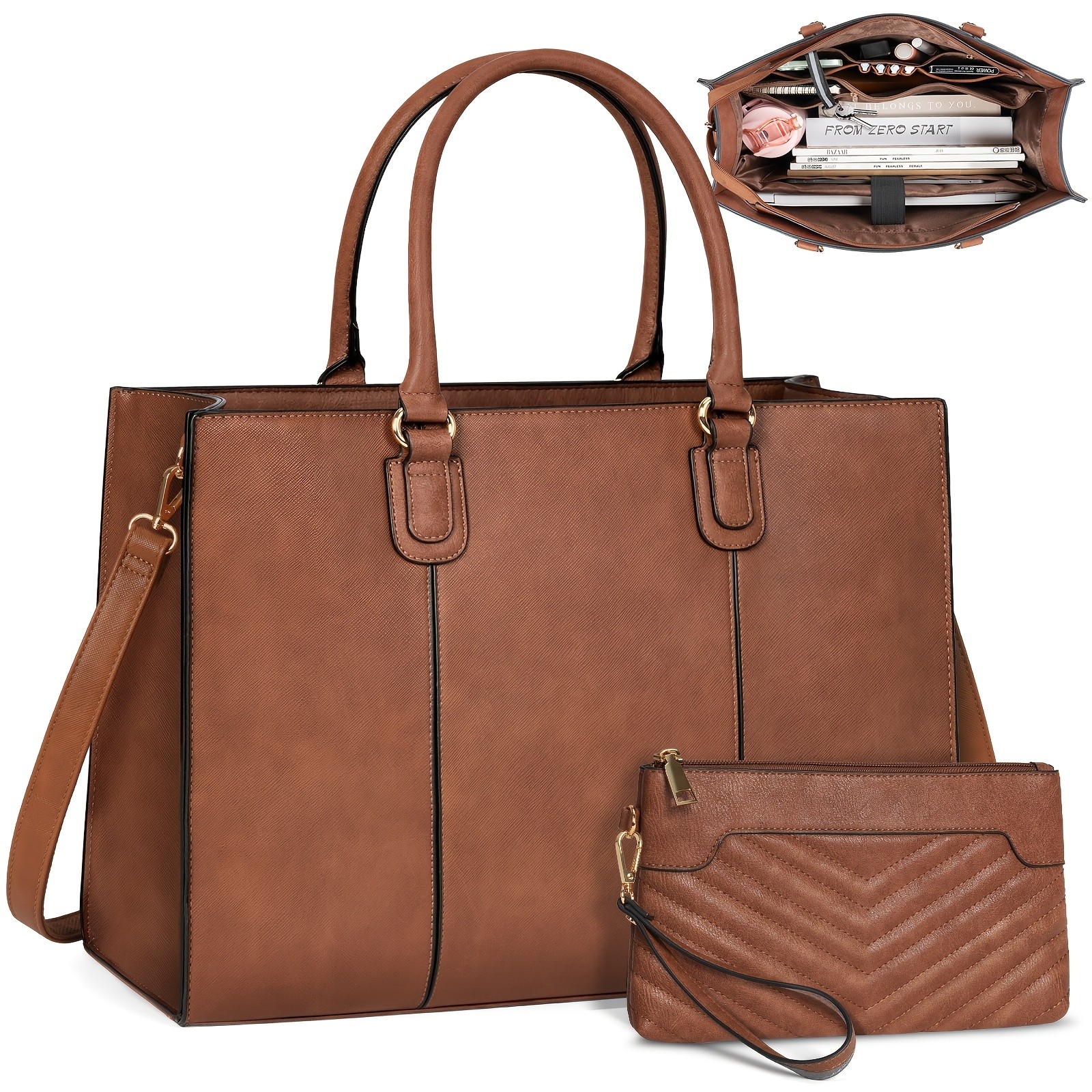 NEWHEY Women’s 39.62 cm Laptop Tote Bag – Minimalist Style, Lightweight, and Professional for Office & Travel