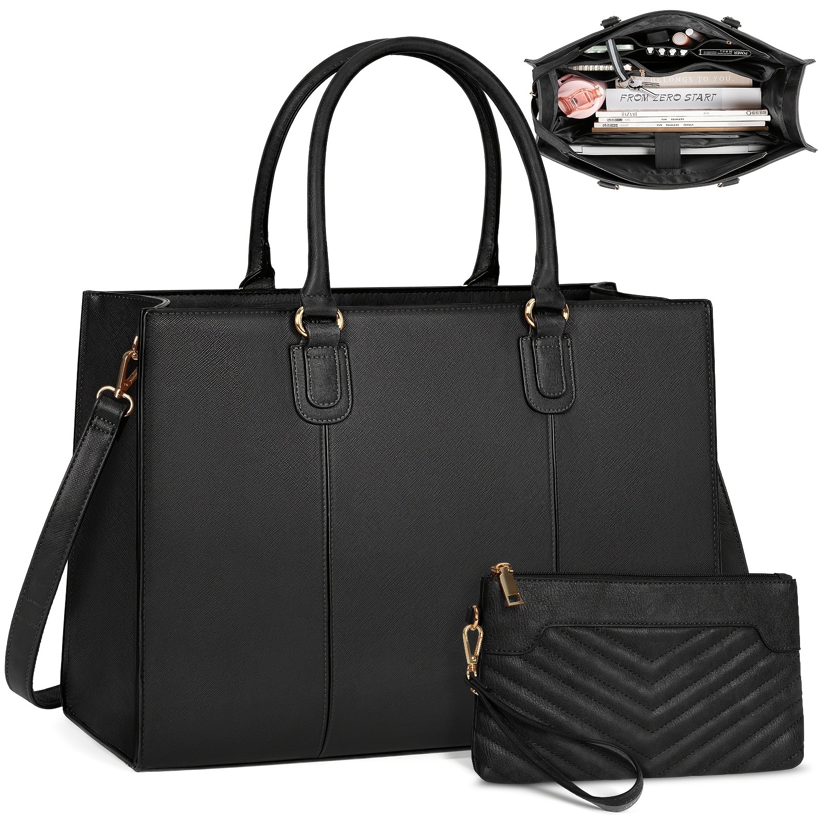 NEWHEY Women’s 39.62 cm Laptop Tote Bag – Minimalist Style, Lightweight, and Professional for Office & Travel