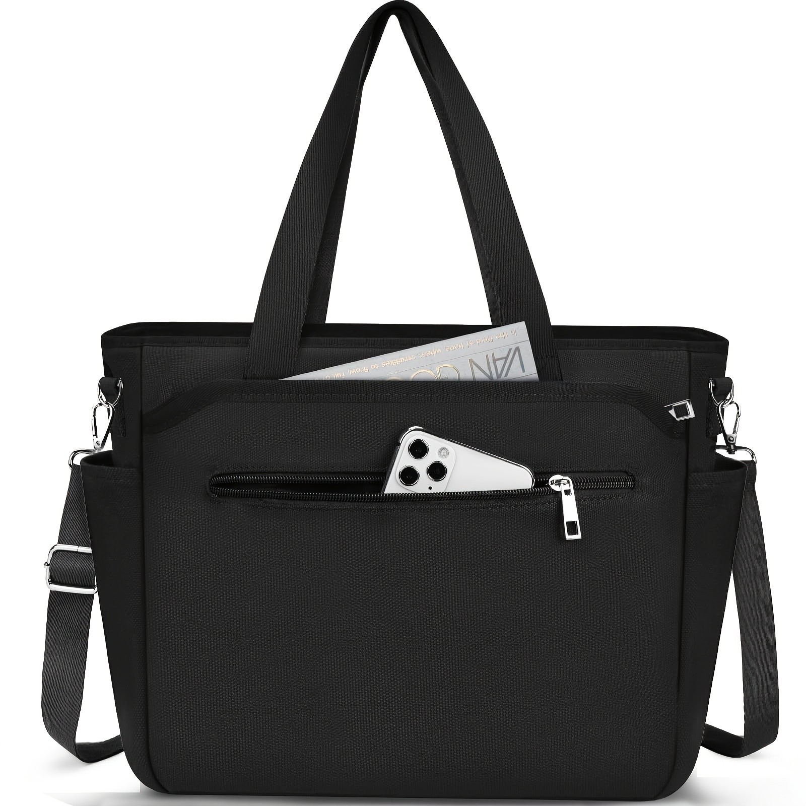 NEWHEY Women’s Large Canvas Tote Bag – Versatile, Durable, and Spacious for Work, School, and Beach