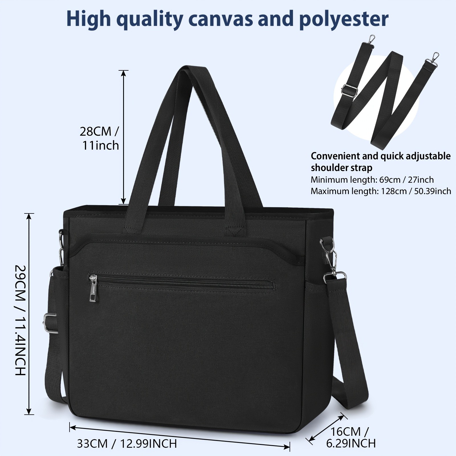 NEWHEY Women’s Large Canvas Tote Bag – Versatile, Durable, and Spacious for Work, School, and Beach