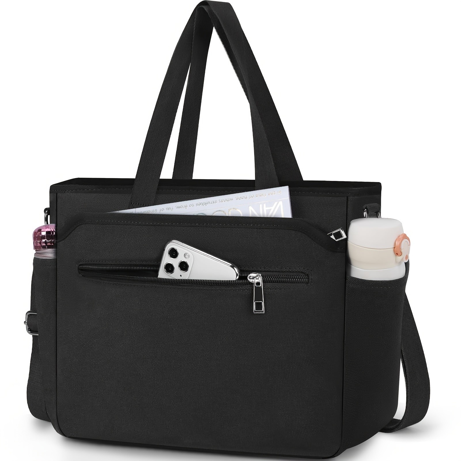 NEWHEY Women’s Large Canvas Tote Bag – Versatile, Durable, and Spacious for Work, School, and Beach