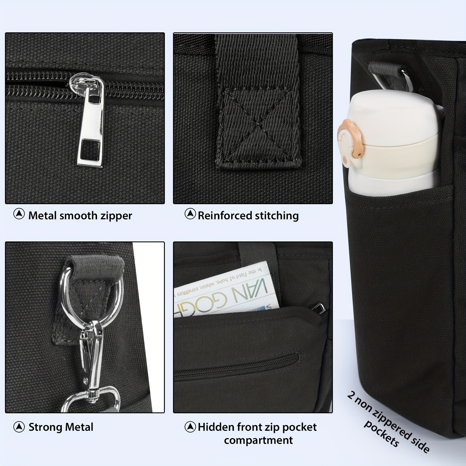 NEWHEY Women’s Large Canvas Tote Bag – Versatile, Durable, and Spacious for Work, School, and Beach