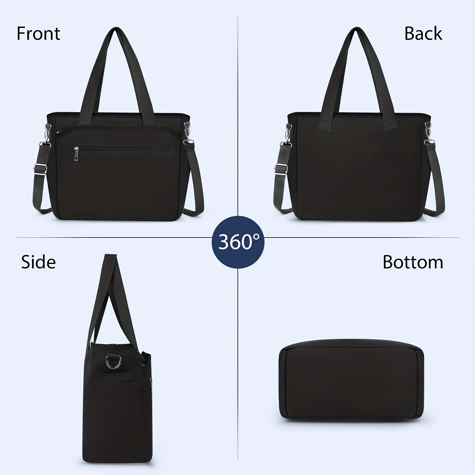 NEWHEY Women’s Large Canvas Tote Bag – Versatile, Durable, and Spacious for Work, School, and Beach