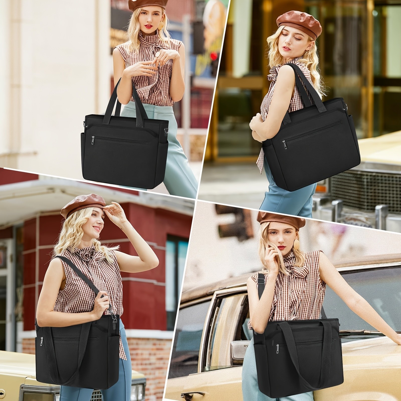 NEWHEY Women’s Large Canvas Tote Bag – Versatile, Durable, and Spacious for Work, School, and Beach