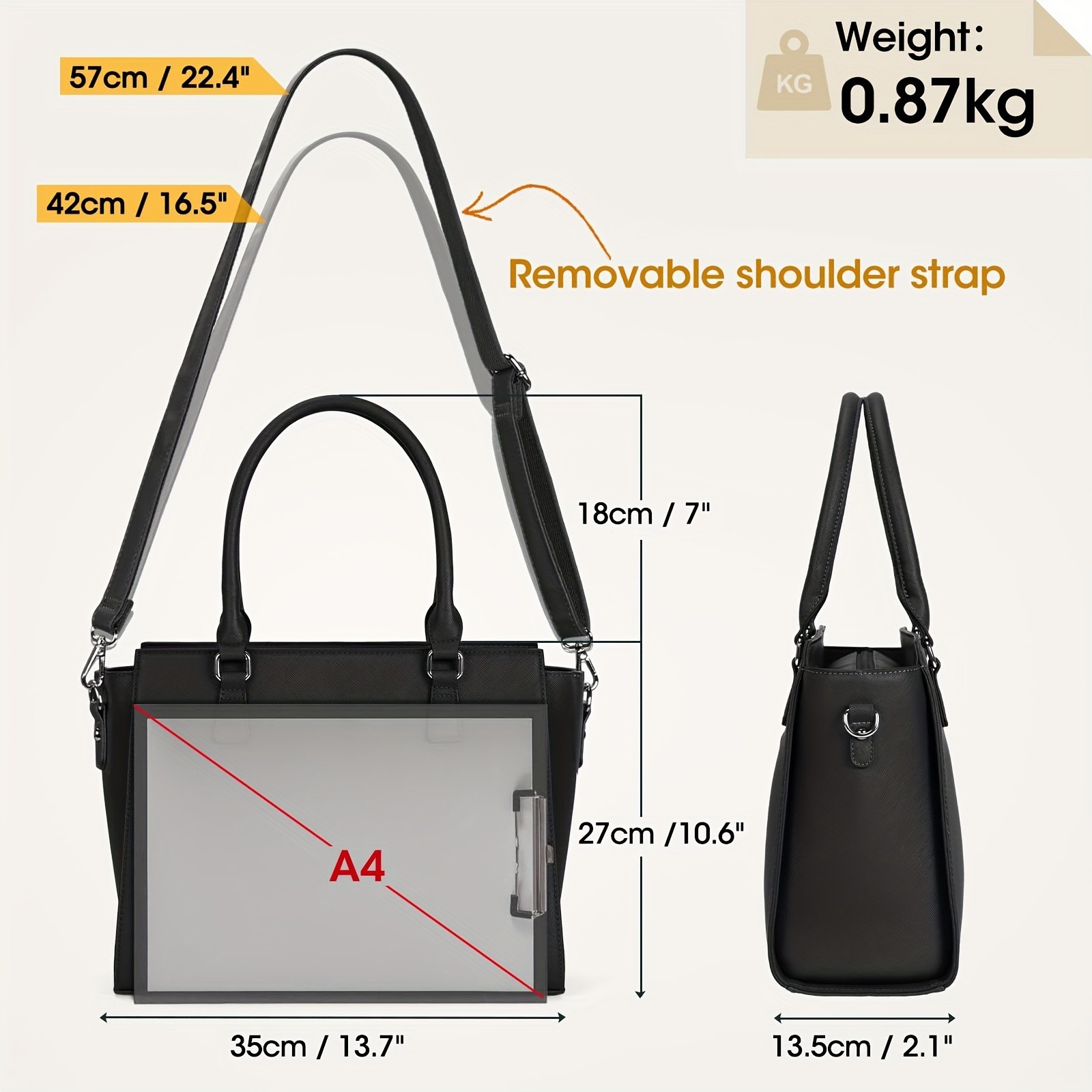 NEWHEY PU Leather Tote Bag for Women – Stylish, Durable, and Perfect for Work, Travel, and Everyday Use