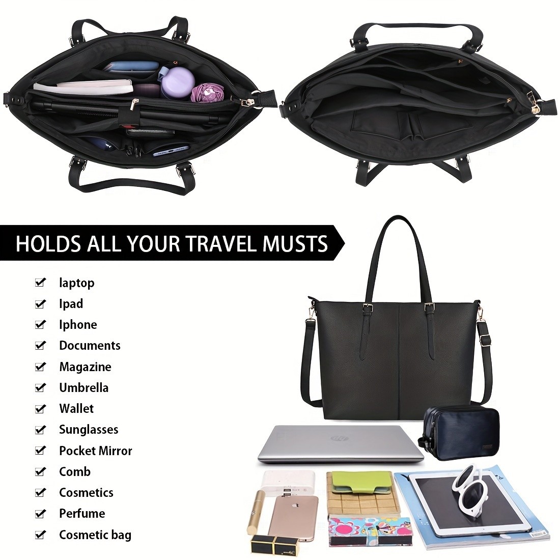 NEWHEY Laptop Tote Computer Bag for Women – Lightweight, Stylish, and Perfect for Business, Office, and Travel