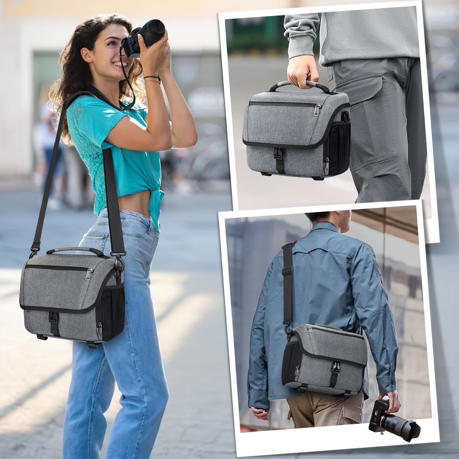 NEWHEY Camera Bag for DSLR, SLR, and Mirrorless Cameras – Durable and Waterproof with Tripod Holder for Outdoor Photography