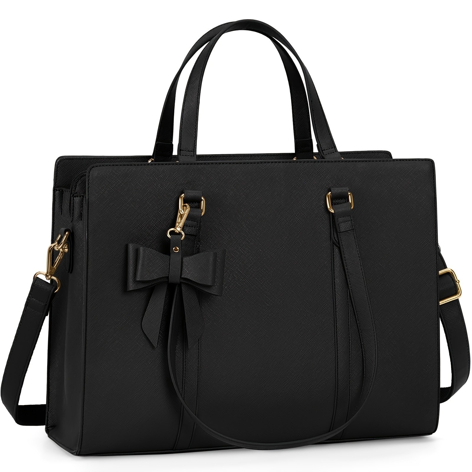 NEWHEY Elegant Black Laptop Bag for Women – Stylish, Professional, and Perfect for Business and Work