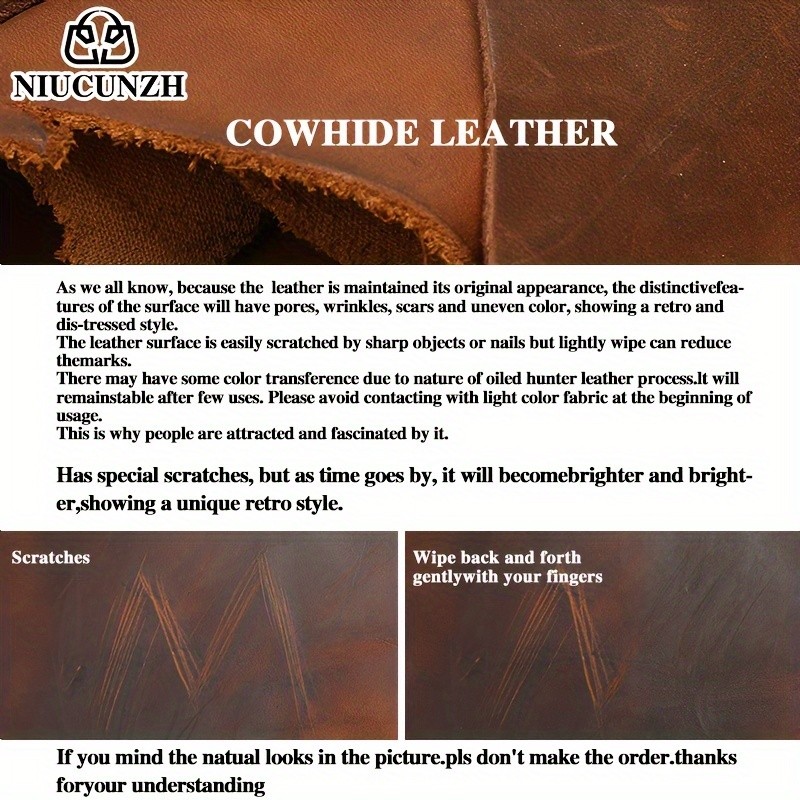 NIUCUNZH Men’s Vintage Multi-functional Genuine Leather Toiletry Bag – Stylish and Spacious for Travel, Grooming, and Everyday Essentials