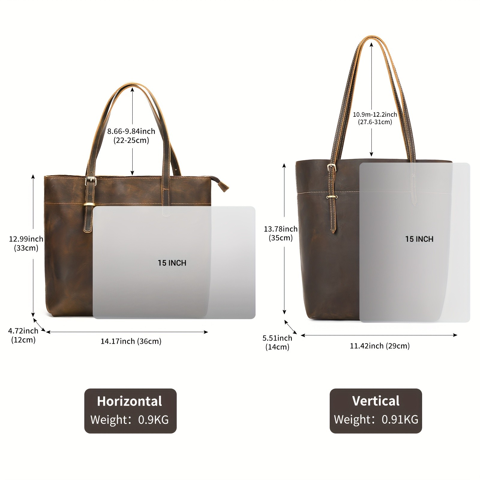 NIUCUNZH Viking-Inspired Retro Style Genuine Leather Tote Bag – Durable, Stylish, and Perfect for Commuting, Travel, and Everyday Use