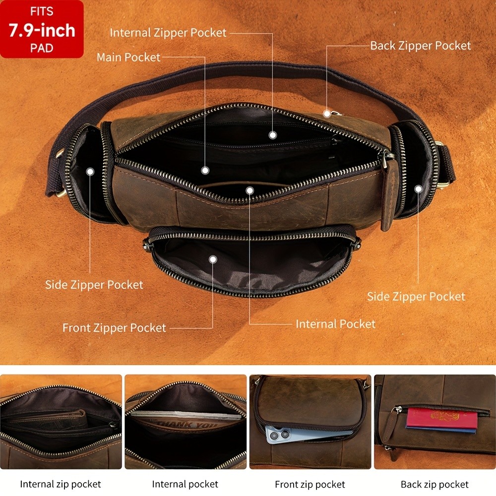 NIUCUNZH Genuine Leather Backpack – Durable, Stylish, and Perfect for Commuting, Travel, and Casual Use