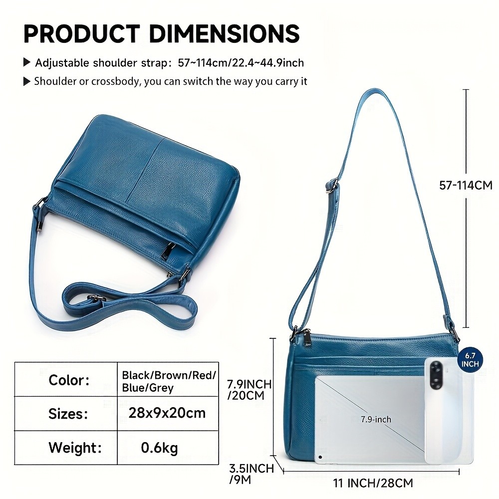 NIUCUNZH Genuine Leather Crossbody Bag – Stylish, Durable, and Perfect for Everyday Use