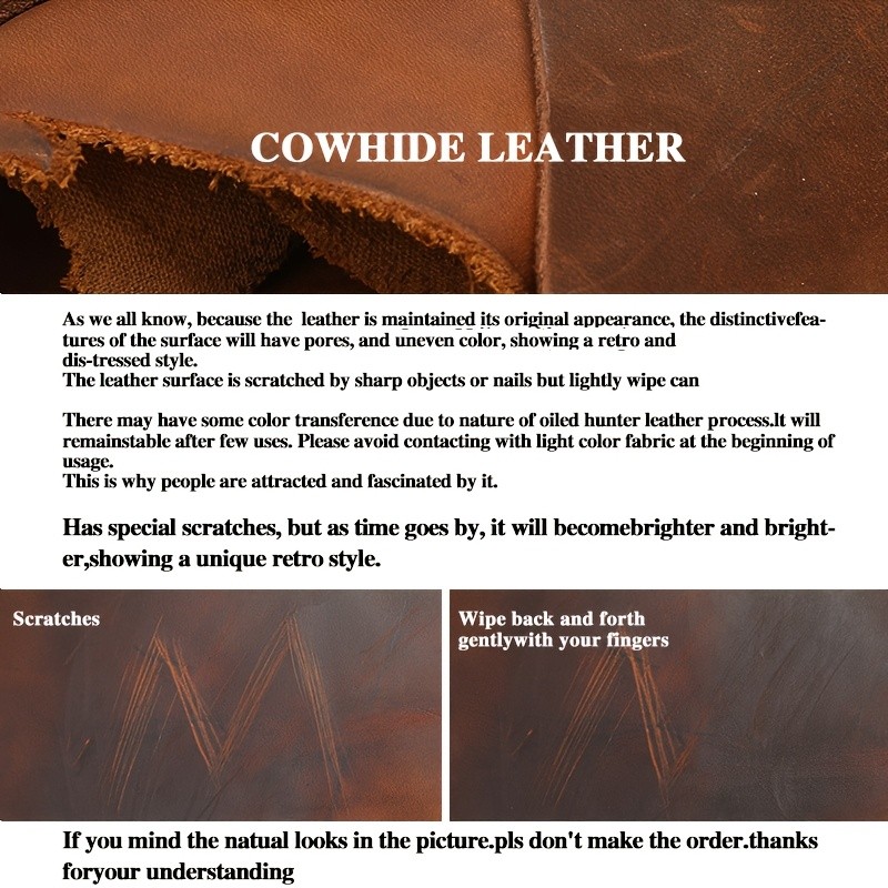 NIUCUNZH Men’s Genuine Leather Handbag – Durable, Stylish, and Ideal for Travel, Business, and Short Trips