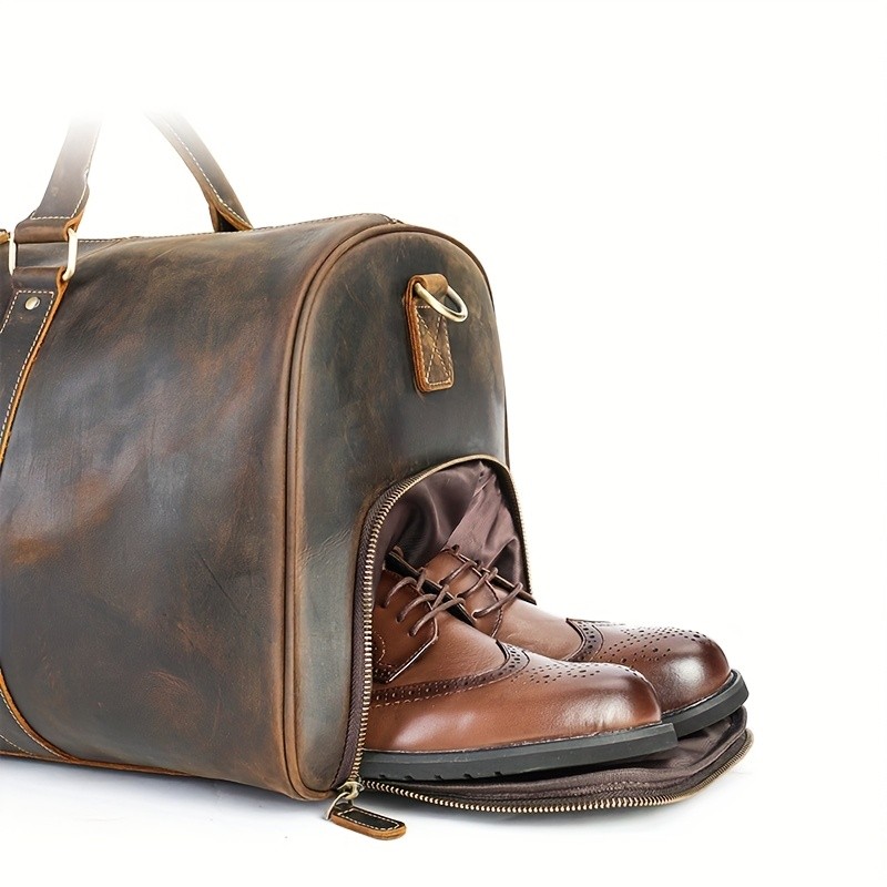 NIUCUNZH Men’s Genuine Leather Handbag – Durable, Stylish, and Ideal for Travel, Business, and Short Trips