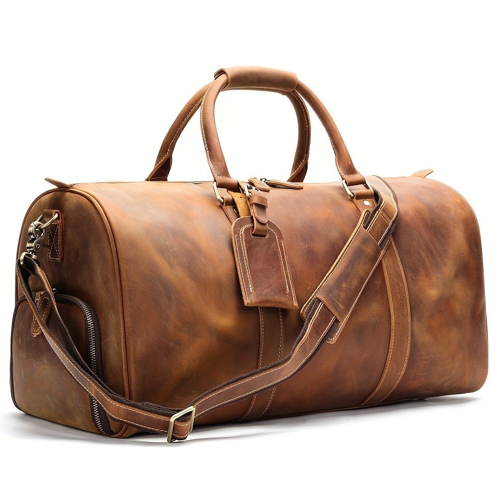 NIUCUNZH Men’s Genuine Leather Handbag – Durable, Stylish, and Ideal for Travel, Business, and Short Trips