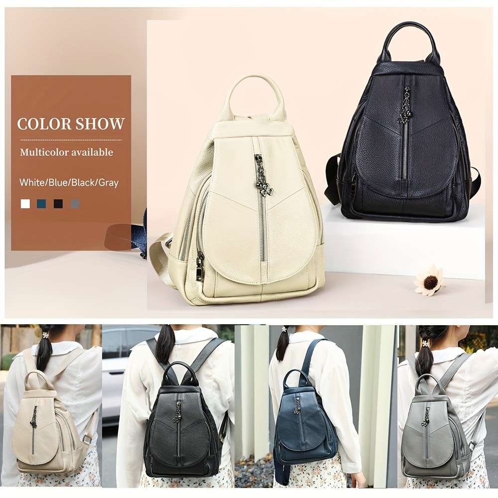 NIUCUNZH Genuine Leather Women's Backpack – Stylish, Durable, and Perfect for Travel Essentials