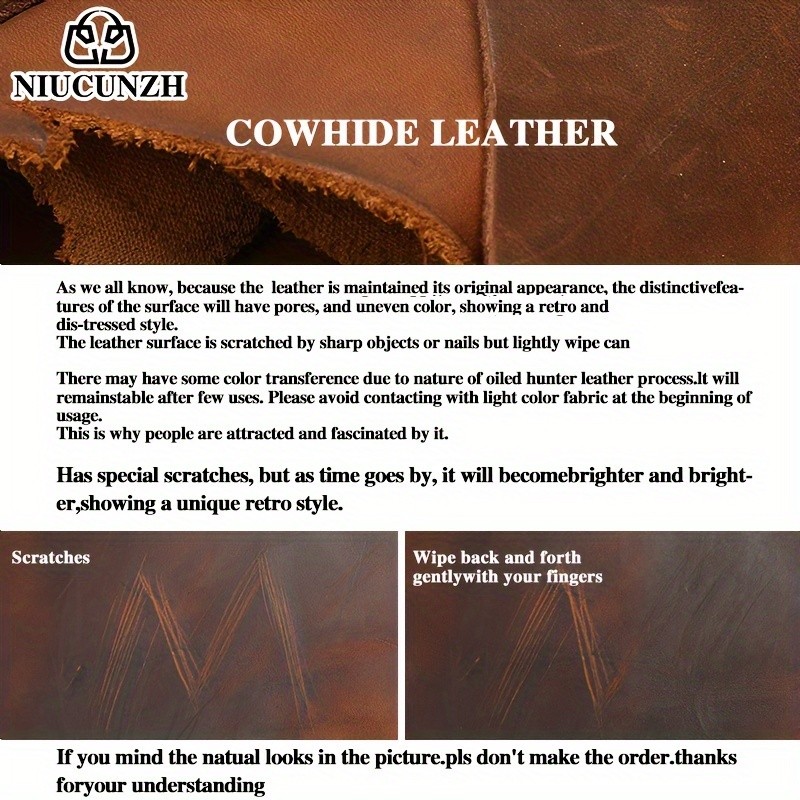 NIUCUNZH Men’s Casual Top-Grain Leather Shoulder Bag – Stylish, Durable, and Ideal for Daily Commute and Business Use