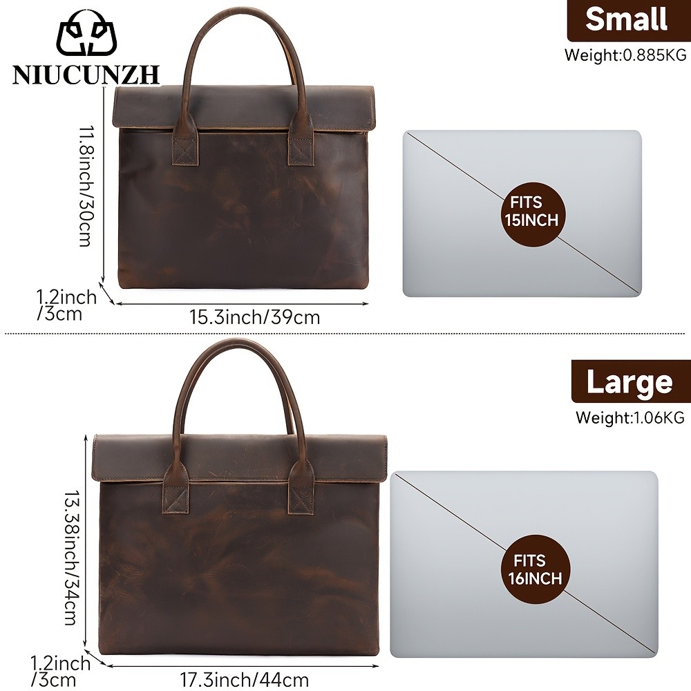 NIUCUNZH Men’s Casual Top-Grain Leather Shoulder Bag – Stylish, Durable, and Ideal for Daily Commute and Business Use