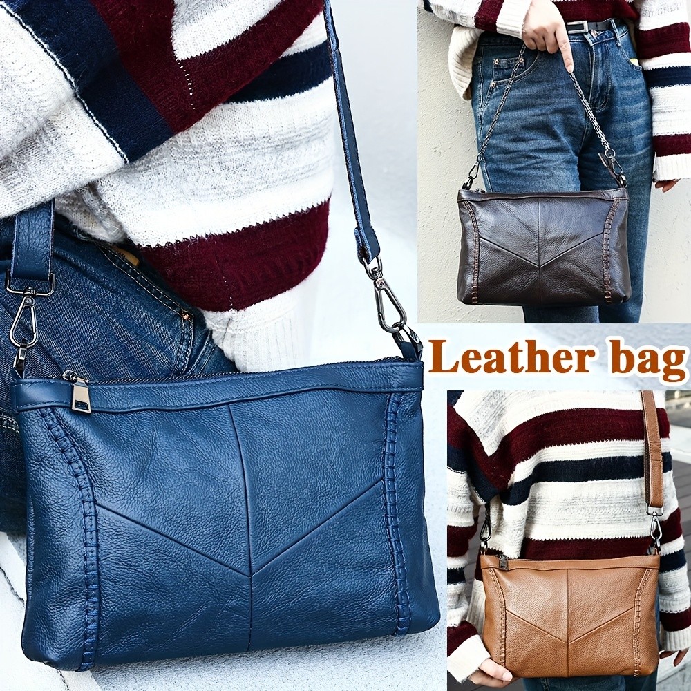 NIUCUNZH Genuine Leather Crossbody Bag for Men & Women – Stylish, Durable, and Perfect for Daily Use and Commuting