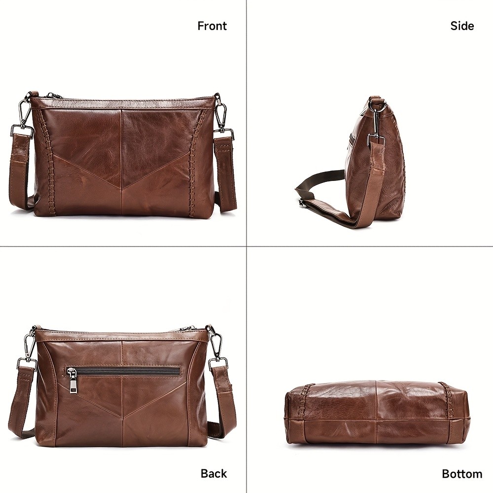 NIUCUNZH Genuine Leather Crossbody Bag for Men & Women – Stylish, Durable, and Perfect for Daily Use and Commuting