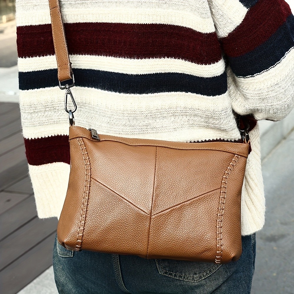 NIUCUNZH Genuine Leather Crossbody Bag for Men & Women – Stylish, Durable, and Perfect for Daily Use and Commuting