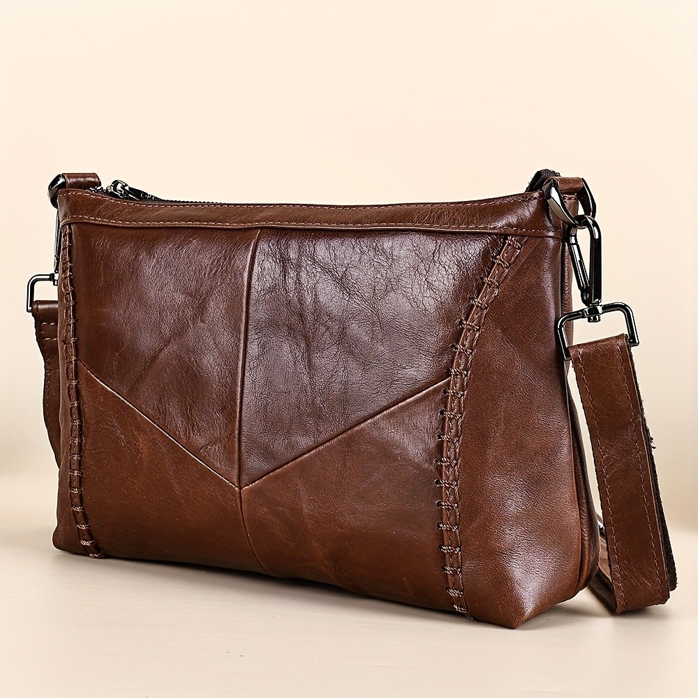 NIUCUNZH Genuine Leather Crossbody Bag for Men & Women – Stylish, Durable, and Perfect for Daily Use and Commuting