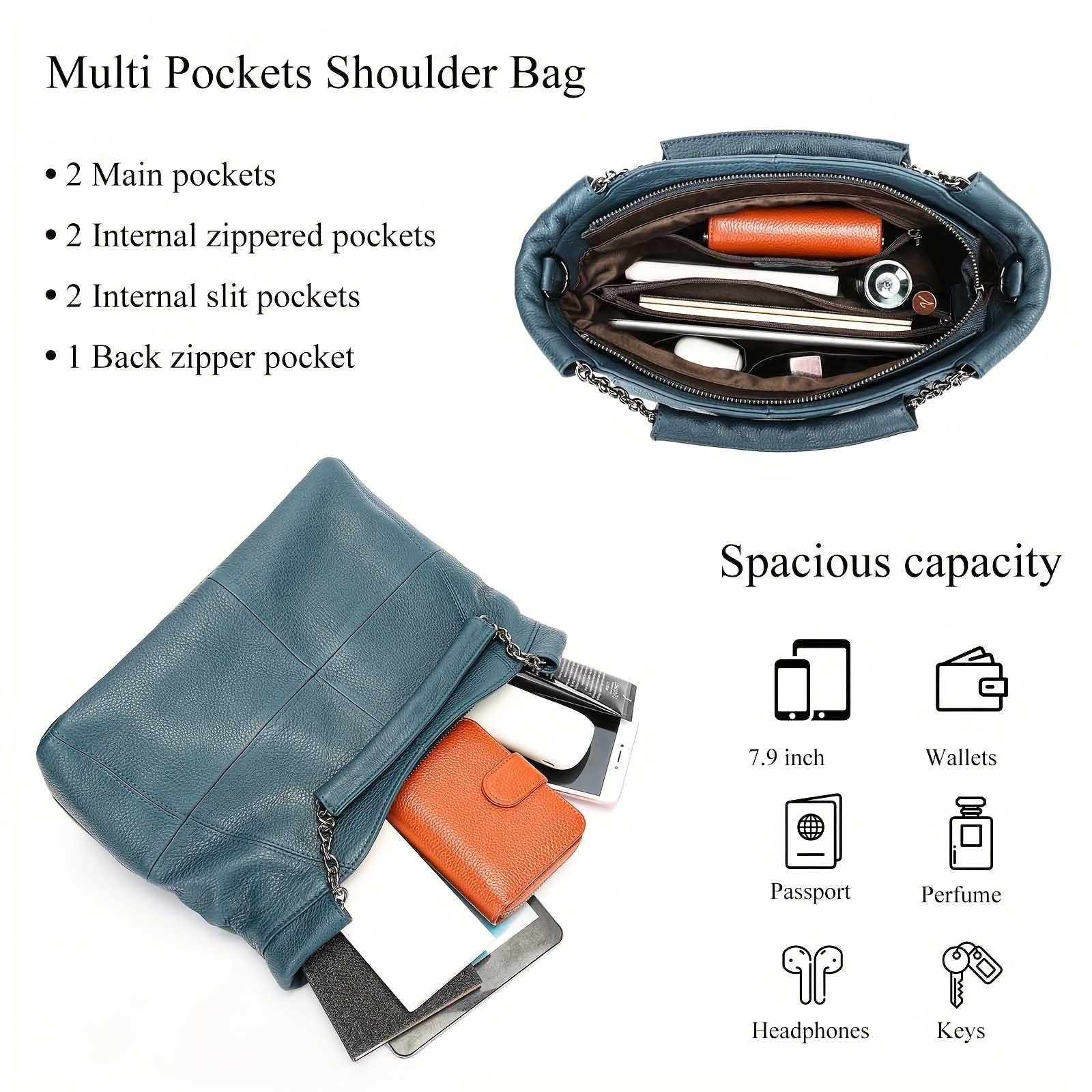 NIUCUNZH Genuine Leather Handbag – Versatile, Stylish, and Ideal for Work, Travel, and Everyday Use