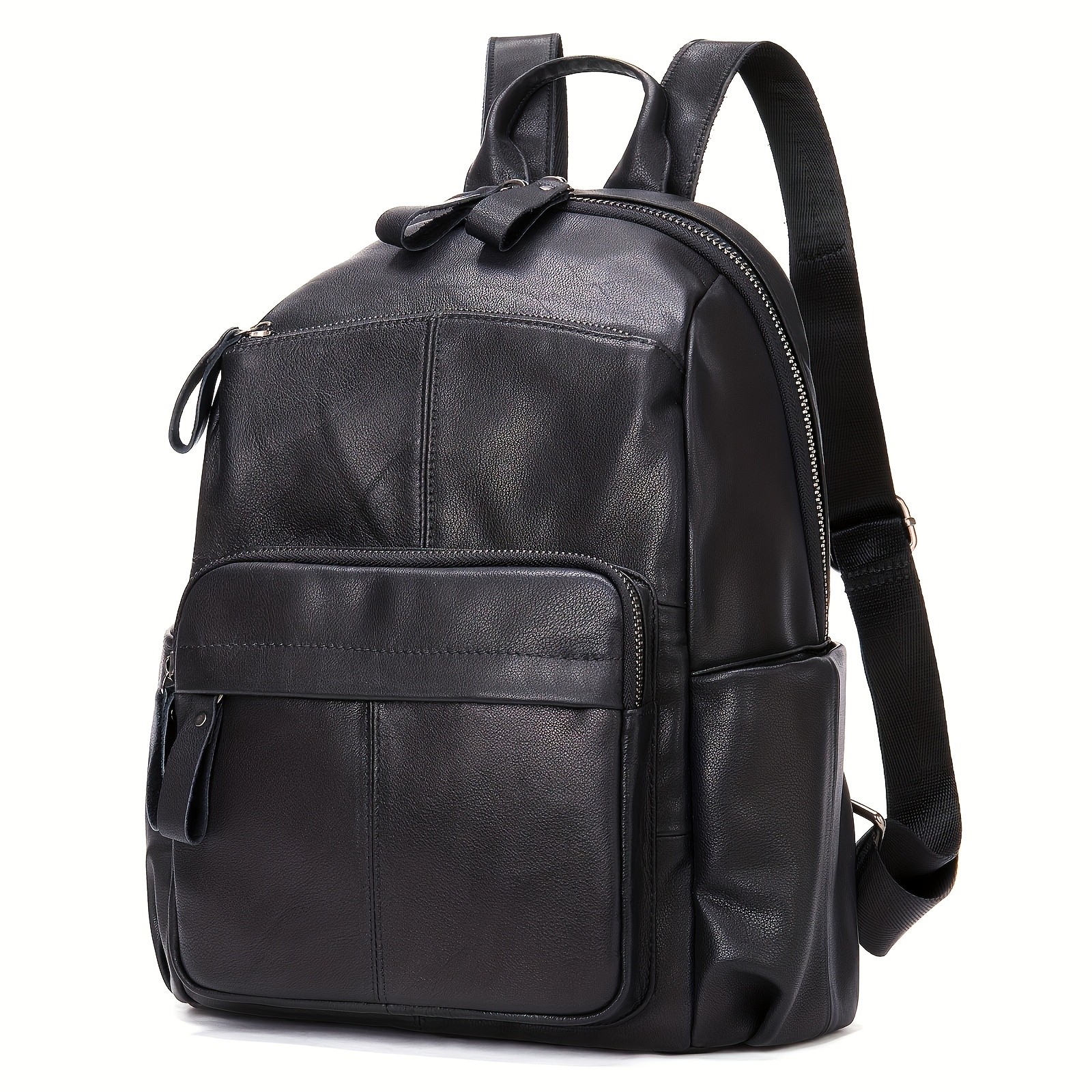 NIUCUNZH Genuine Leather Unisex Backpack – Durable, Spacious, and Perfect for Travel, Commute, and Daily Use