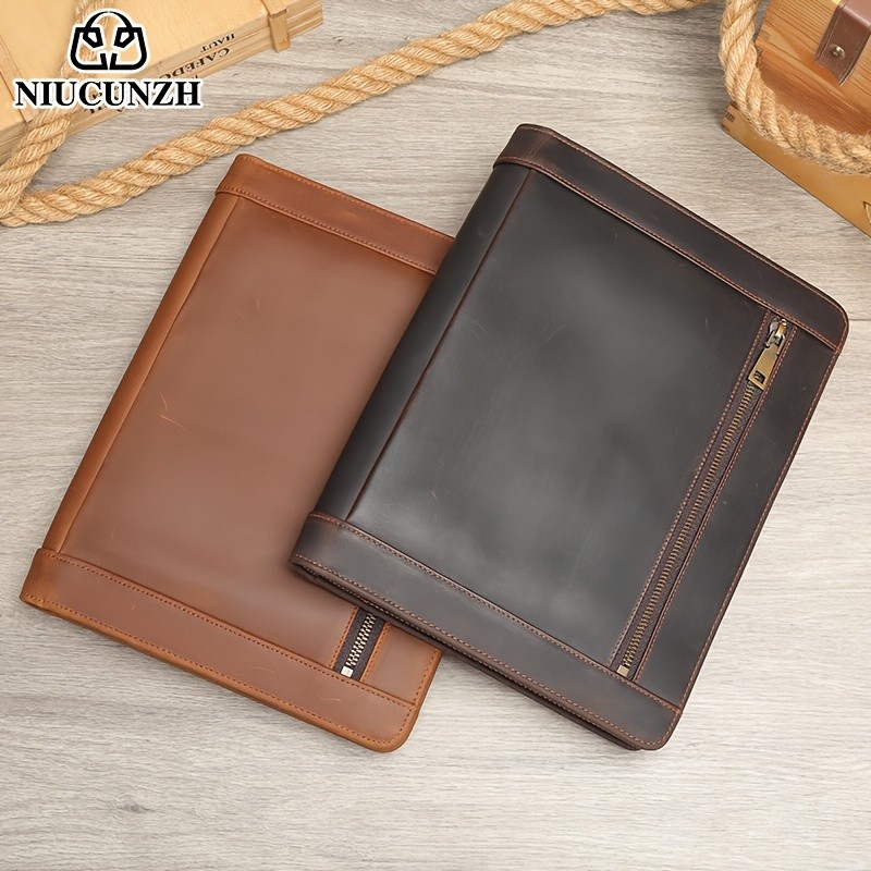 NIUCUNZH Men's Cowhide Clutch Bag – Elegant, Durable, and Perfect for Business and Storage