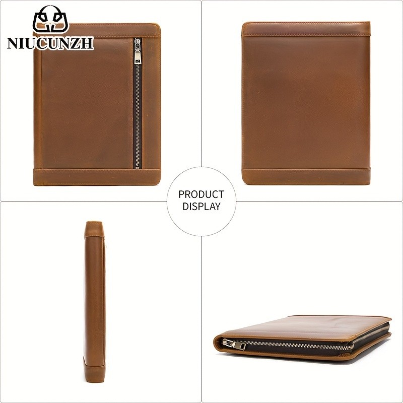 NIUCUNZH Men's Cowhide Clutch Bag – Elegant, Durable, and Perfect for Business and Storage