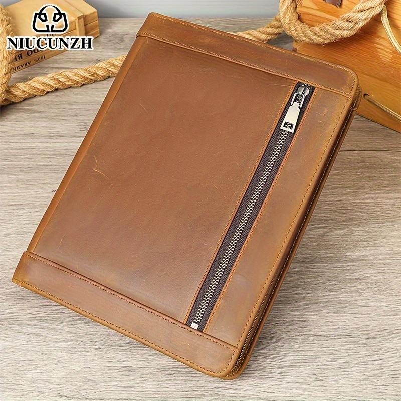 NIUCUNZH Men's Cowhide Clutch Bag – Elegant, Durable, and Perfect for Business and Storage