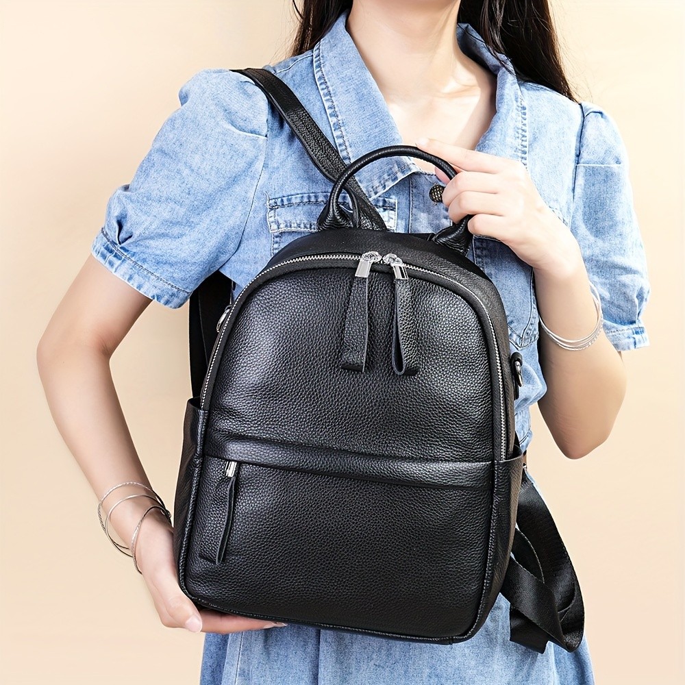 NIUCUNZH Women’s Genuine Leather Backpack – Stylish, Spacious, and Perfect for Travel, School, and Commuting
