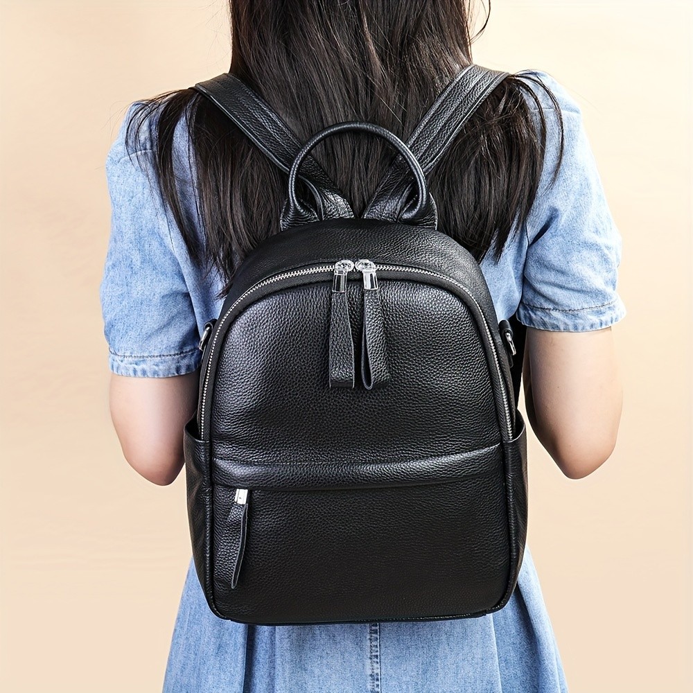 NIUCUNZH Women’s Genuine Leather Backpack – Stylish, Spacious, and Perfect for Travel, School, and Commuting