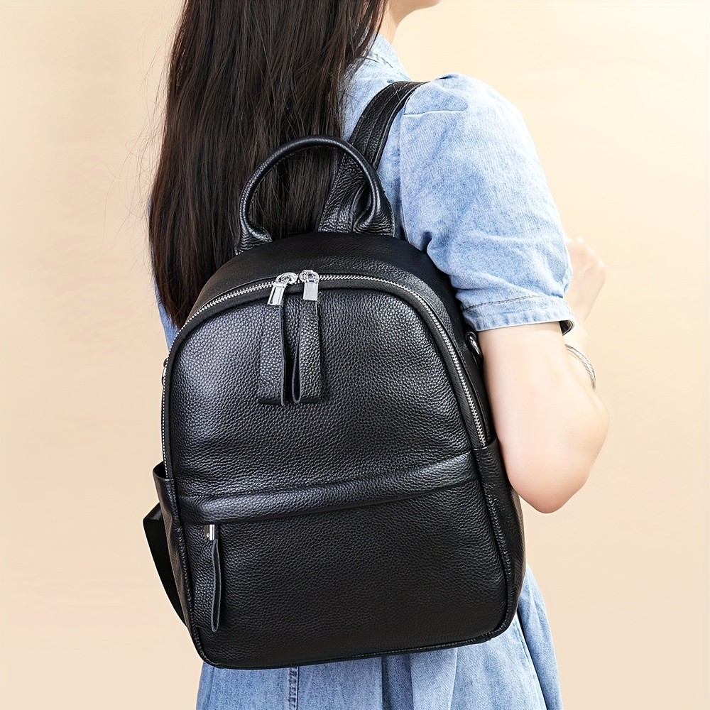 NIUCUNZH Women’s Genuine Leather Backpack – Stylish, Spacious, and Perfect for Travel, School, and Commuting