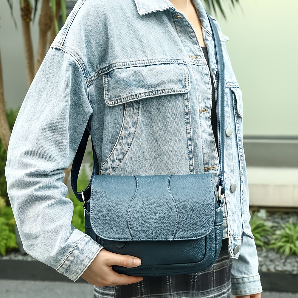 NIUCUNZH Unisex Genuine Leather Crossbody Bag – Versatile, Durable, and Stylish for Daily Use and Travel