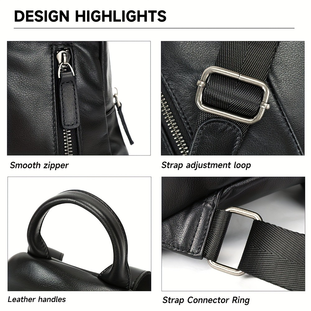 NIUCUNZH Women’s Top-Grain Leather Backpack – Elegant, Durable, and Perfect for Daily Use and Travel