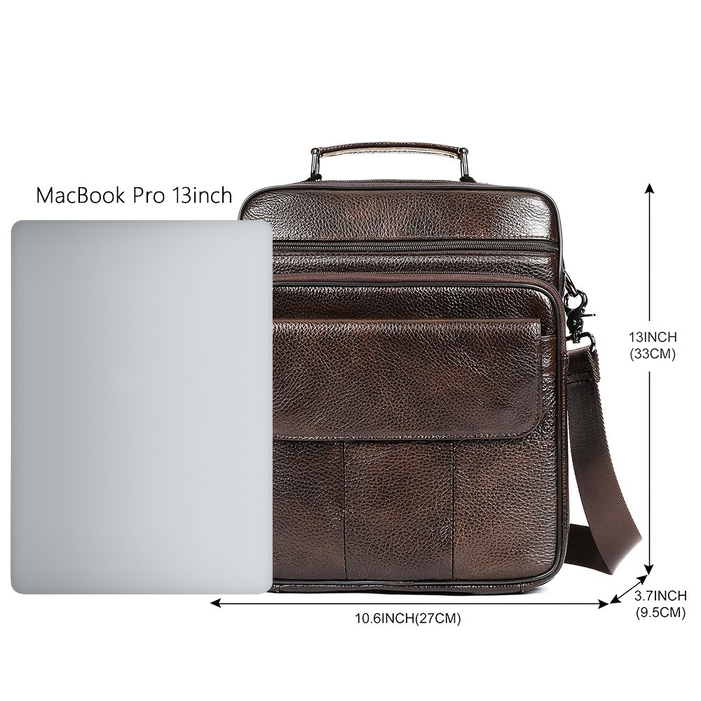 NIUCUNZH Men’s Genuine Leather Vintage Full-Grade Cowhide Bag – Stylish, Durable, and Perfect for Business and Casual Use