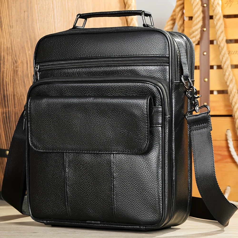 NIUCUNZH Men’s Genuine Leather Vintage Full-Grade Cowhide Bag – Stylish, Durable, and Perfect for Business and Casual Use