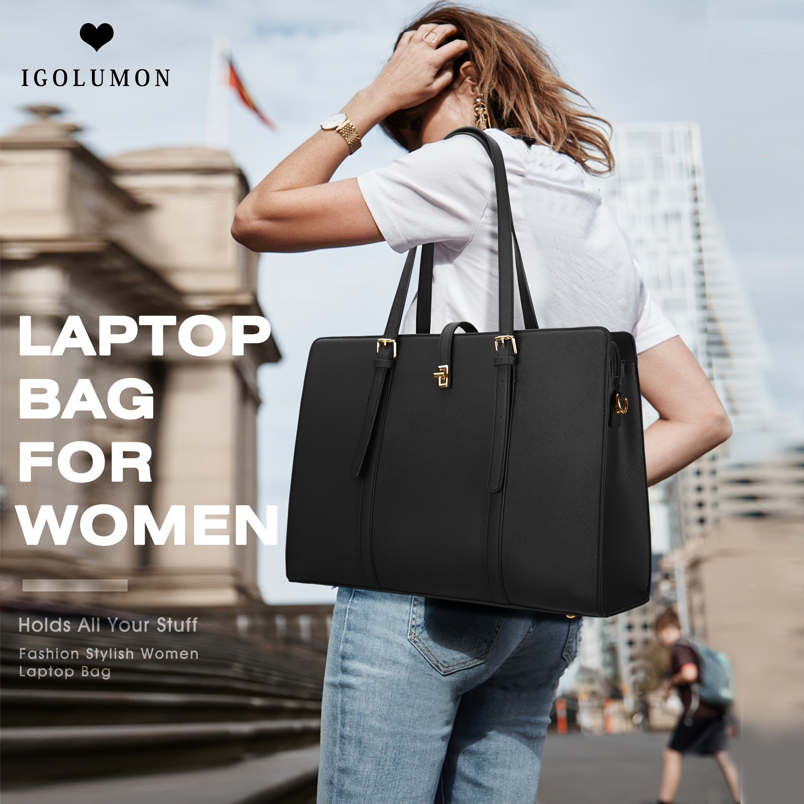 IGOLUMON Laptop Bag for Women – Stylish, Professional, and Perfect for Work and Business