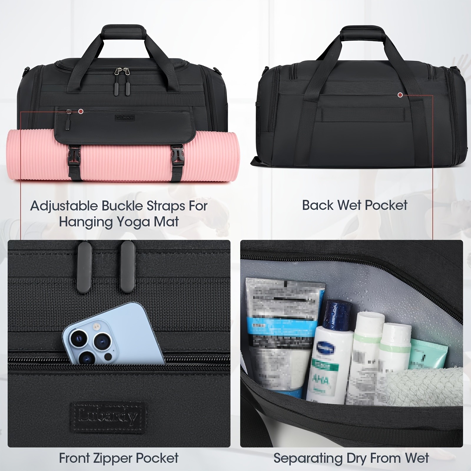 IGOLUMON Men’s 40L-55L Fitness Bag – Spacious, Durable, and Perfect for Gym, Travel, and Sports Enthusiasts