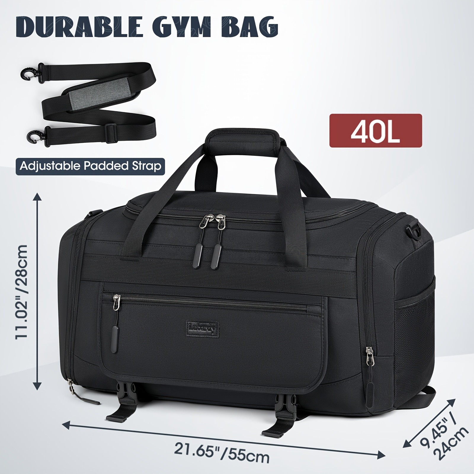IGOLUMON Men’s 40L-55L Fitness Bag – Spacious, Durable, and Perfect for Gym, Travel, and Sports Enthusiasts