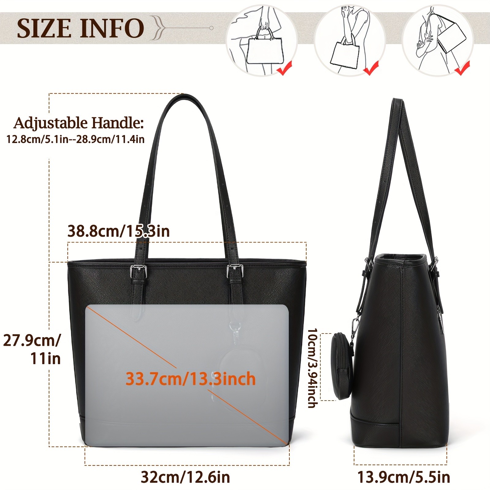 IGOLUMON Women’s Large Capacity Tote Bag – Stylish, Functional, and Perfect for Work, Travel, and Everyday Use