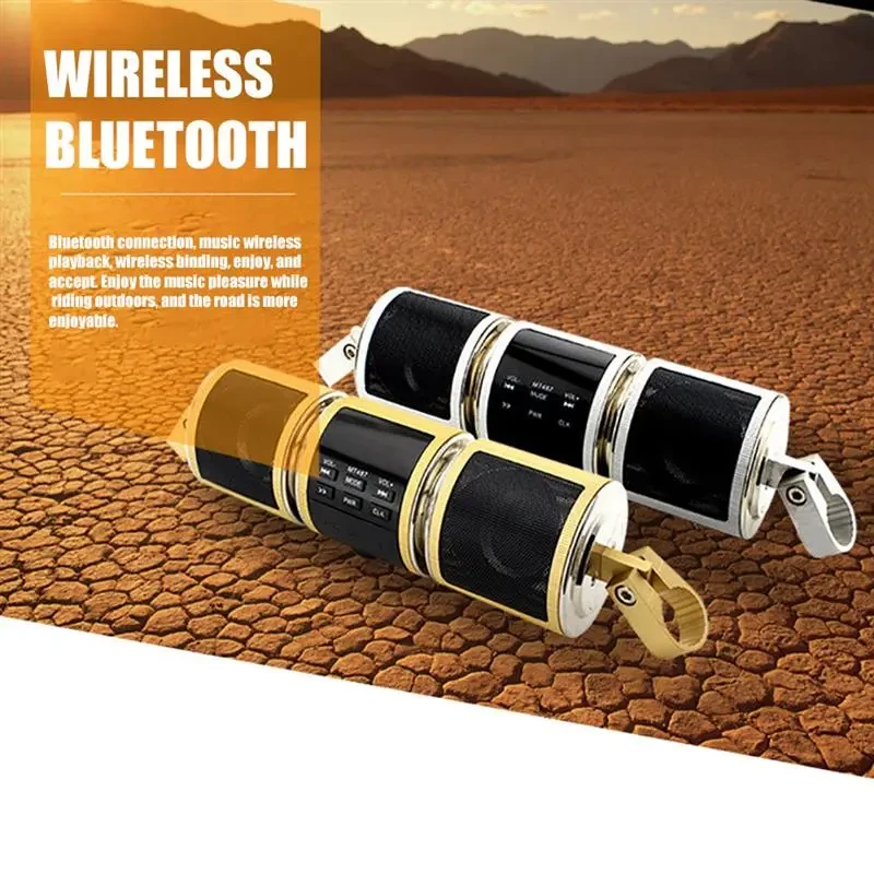 Motorcycle Bluetooth Music Player MP3 Motorcycle Stereo Speaker FM Radio Adjustable LED Screen
