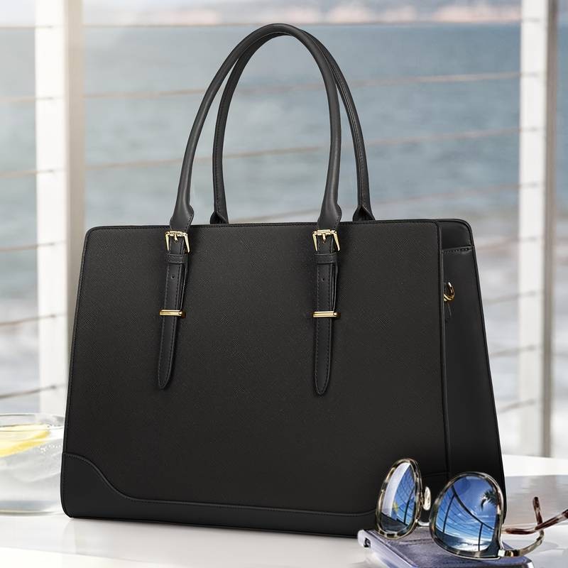 IGOLUMON Women's 39.62 cm Laptop Tote & Crossbody Bag – Elegant, Versatile, and Functional for Work, School, and Travel