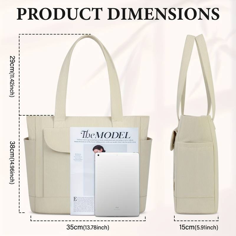 IGOLUMON Women’s Lightweight Corduroy Tote Bag – Stylish, Durable, and Perfect for Everyday Use